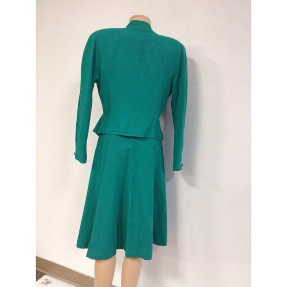 Daniel Niveau Wool Skirt Suit 2 Piece Designer 90’s Shoulder Pads Womens 6 - Picture 3 of 9